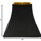 HomeRoots 14" Square Bell Shantung Lampshade in Black Finish With Gold Lining