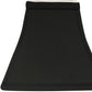 HomeRoots 14" Square Bell Shantung Lampshade in Black Finish With White Lining