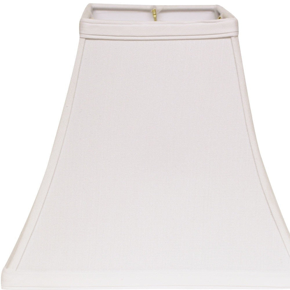 HomeRoots 14" Squre Bell No Slub Lampshade in White Finish