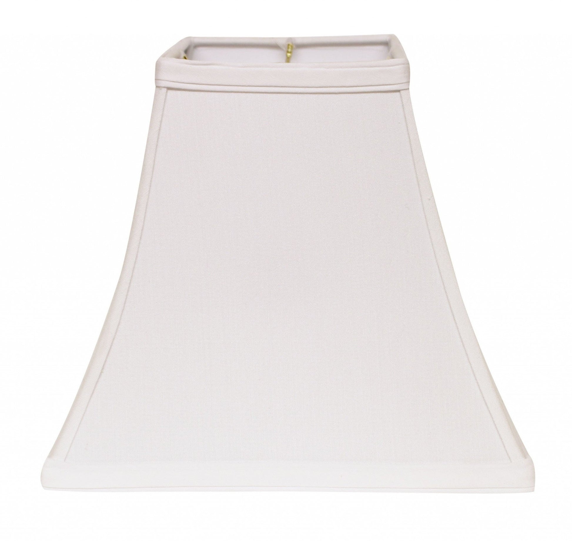 HomeRoots 14" Squre Bell No Slub Lampshade in White Finish