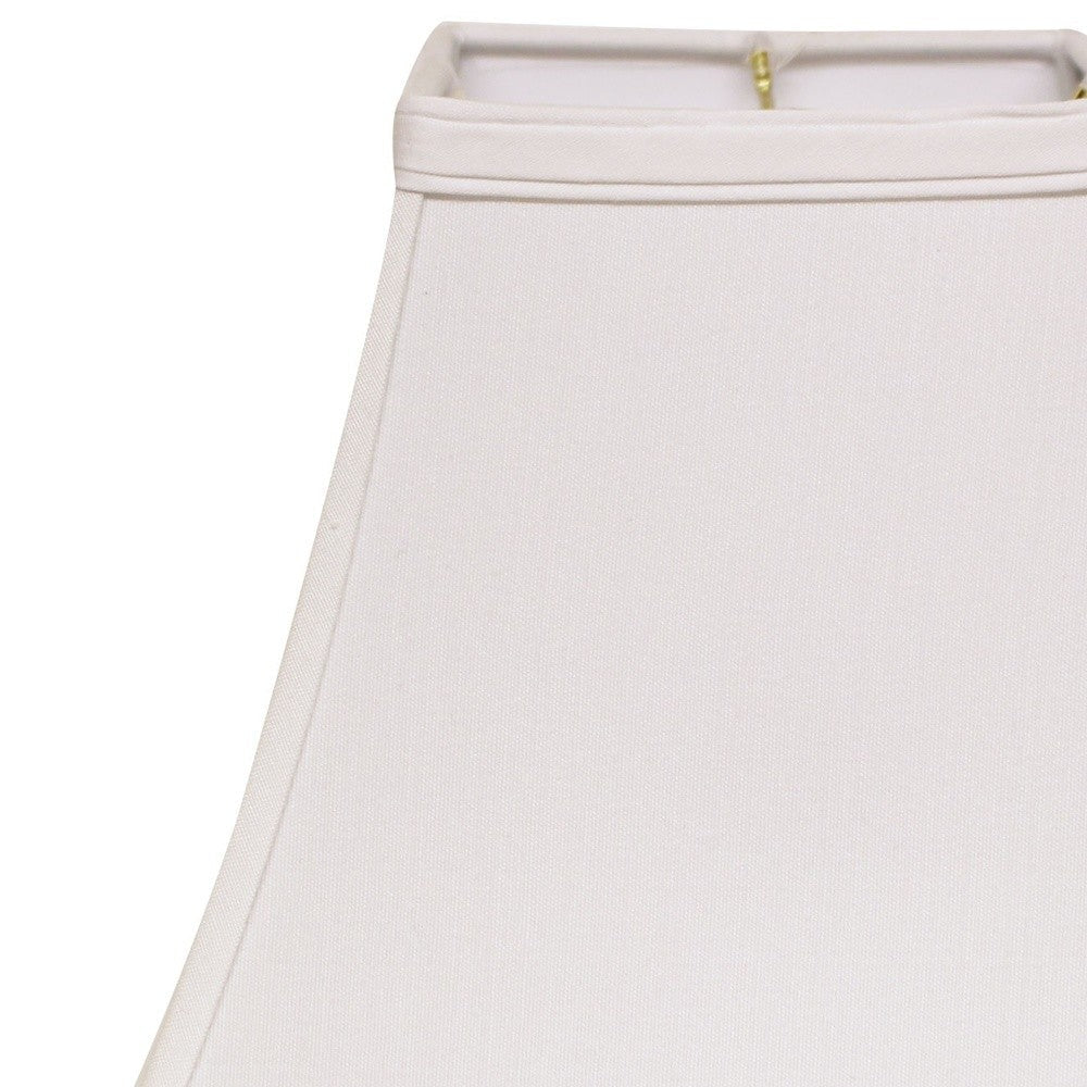 HomeRoots 14" Squre Bell No Slub Lampshade in White Finish