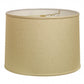 HomeRoots 14" Throwback Drum Linen Lampshade With Beige Parchment Finish
