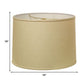HomeRoots 14" Throwback Drum Linen Lampshade With Beige Parchment Finish