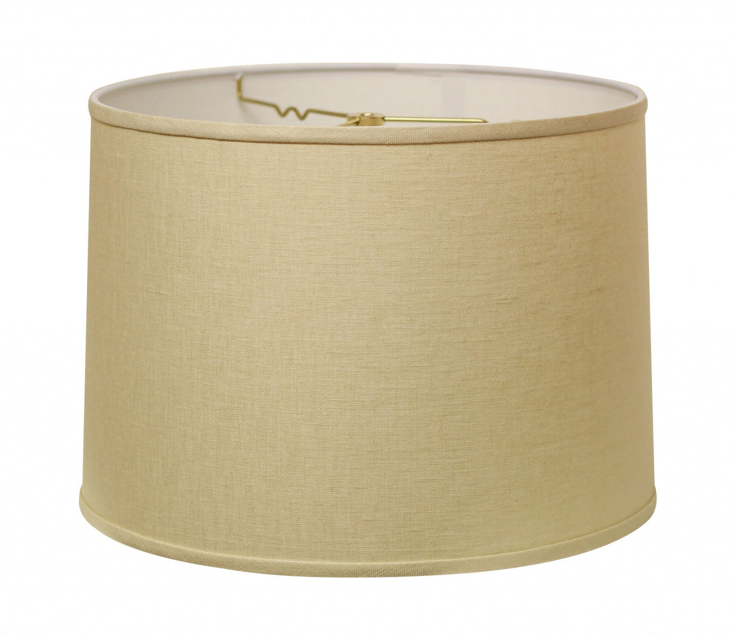 HomeRoots 14" Throwback Drum Linen Lampshade With Beige Parchment Finish