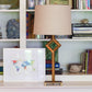 HomeRoots 14" Throwback Drum Linen Lampshade in Dark Wheat Finish