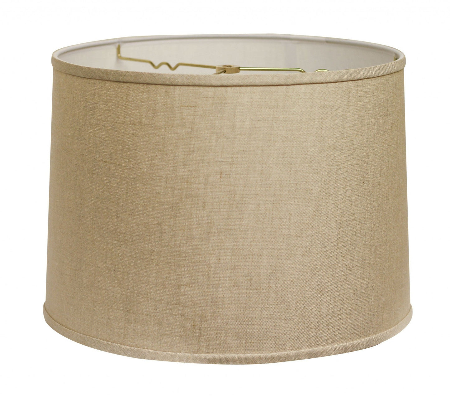 HomeRoots 14" Throwback Drum Linen Lampshade in Dark Wheat Finish