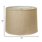 HomeRoots 14" Throwback Drum Linen Lampshade in Dark Wheat Finish