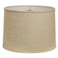 HomeRoots 14" Throwback Drum Linen Lampshade in Light Wheat Finish