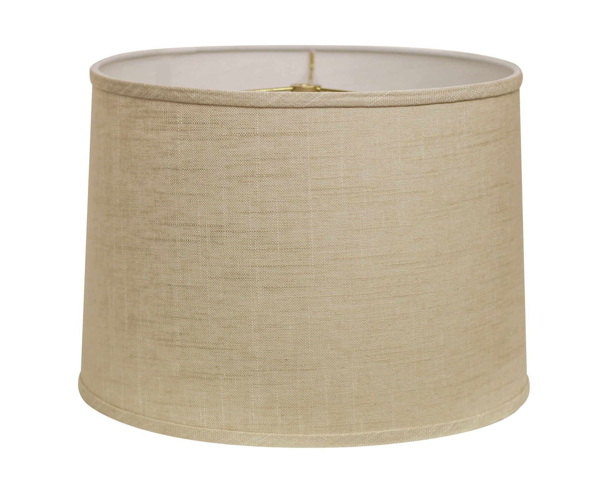 HomeRoots 14" Throwback Drum Linen Lampshade in Light Wheat Finish