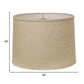 HomeRoots 14" Throwback Drum Linen Lampshade in Light Wheat Finish