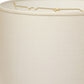 HomeRoots 14" Throwback Drum Linen Lampshade in White Finish