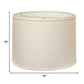 HomeRoots 14" Throwback Drum Linen Lampshade in White Finish