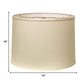 HomeRoots 14" Throwback Drum No Slub Lampshade in Ivory Finish