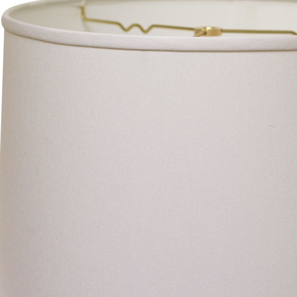 HomeRoots 14" Throwback Drum No Slub Lampshade in White Finish