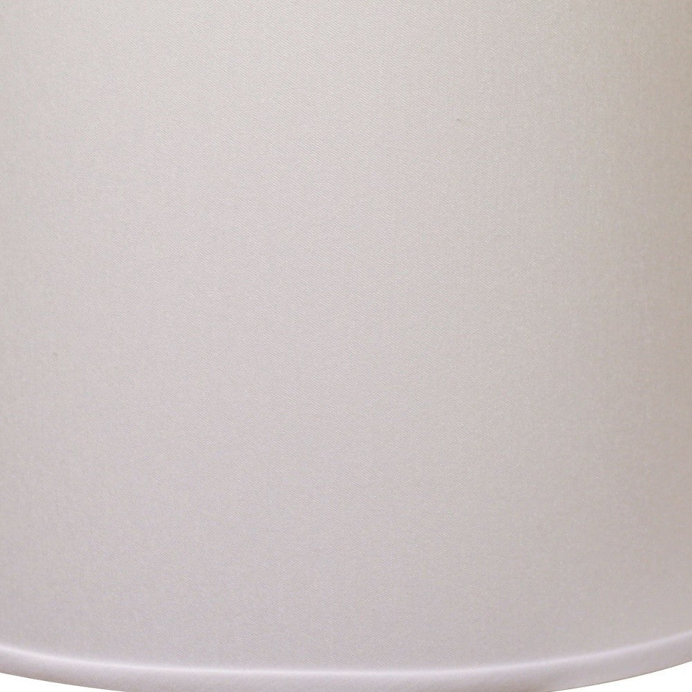 HomeRoots 14" Throwback Drum No Slub Lampshade in White Finish