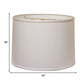 HomeRoots 14" Throwback Drum No Slub Lampshade in White Finish