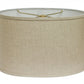 HomeRoots 14" Throwback Oval Linen Lampshade in Dark Wheat Finish