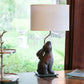 HomeRoots 14" Throwback Oval Linen Lampshade in White Finish