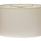 HomeRoots 14" Throwback Oval Linen Lampshade in White Finish