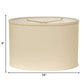 HomeRoots 14" Throwback Oval No Slub Lampshade in Ivory Finish
