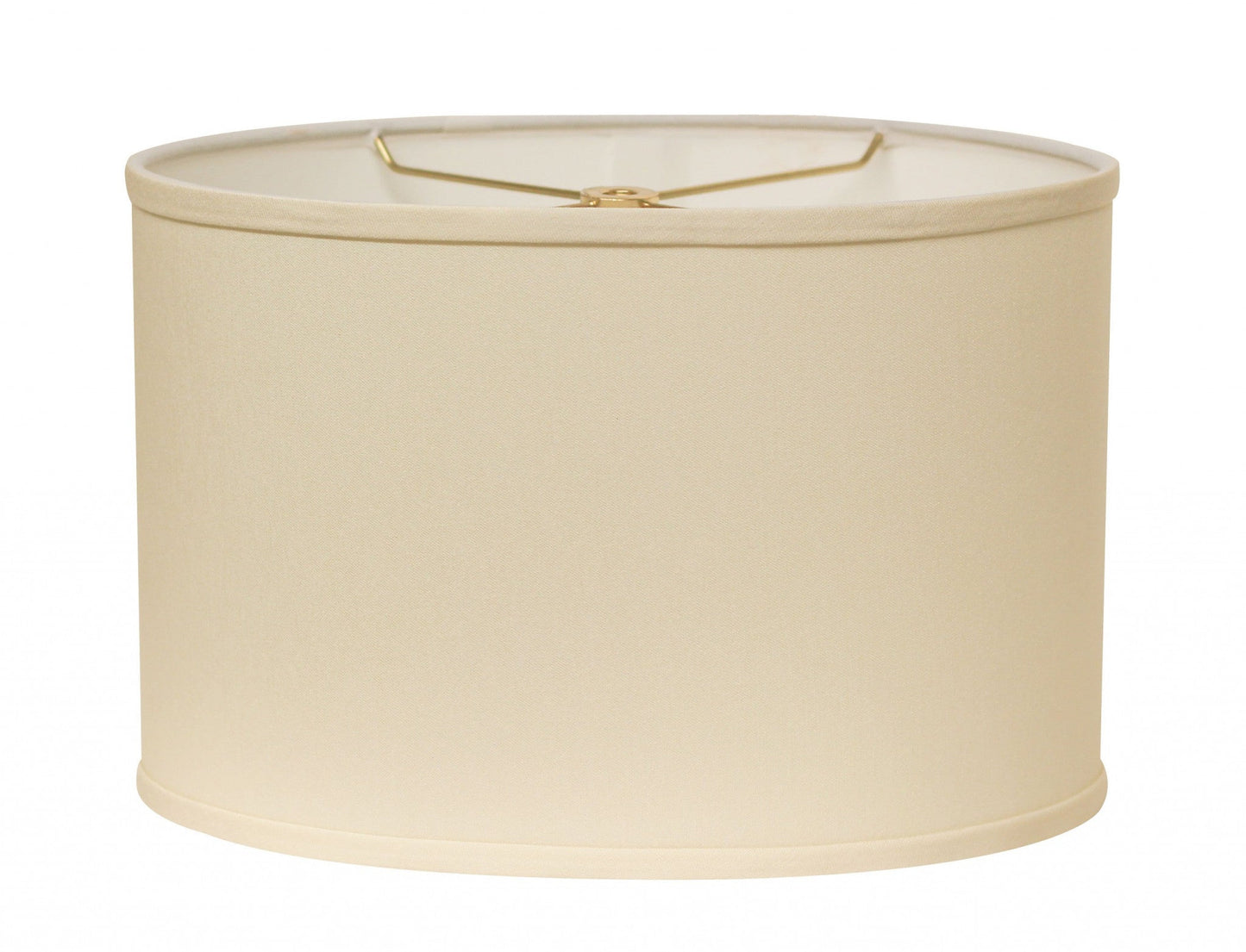 HomeRoots 14" Throwback Oval No Slub Lampshade in Ivory Finish