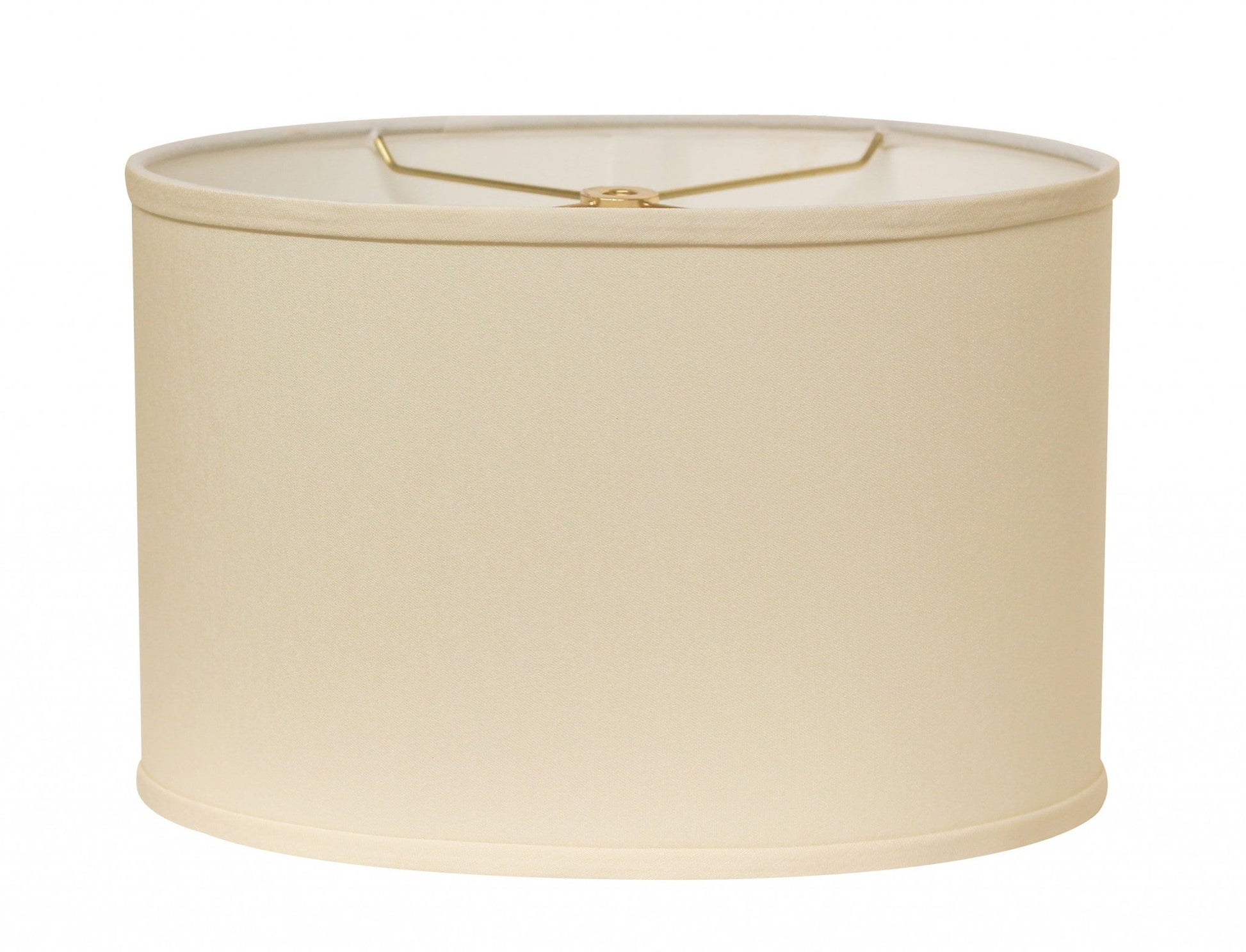 HomeRoots 14" Throwback Oval No Slub Lampshade in Ivory Finish