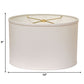 HomeRoots 14" Throwback Oval No Slub Lampshade in White Finish