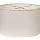 HomeRoots 14" Throwback Oval No Slub Lampshade in White Finish