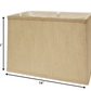 HomeRoots 14" Throwback Rectangle Burlap Lampshade With Golden Fiber Finish