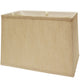 HomeRoots 14" Throwback Rectangle Burlap Lampshade With Golden Fiber Finish