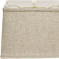 HomeRoots 14" Throwback Rectangle Linen Lampshade in Cream Finish