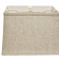 HomeRoots 14" Throwback Rectangle Linen Lampshade in Cream Finish