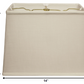HomeRoots 14" Throwback Rectangle Linen Lampshade in Off White Finish
