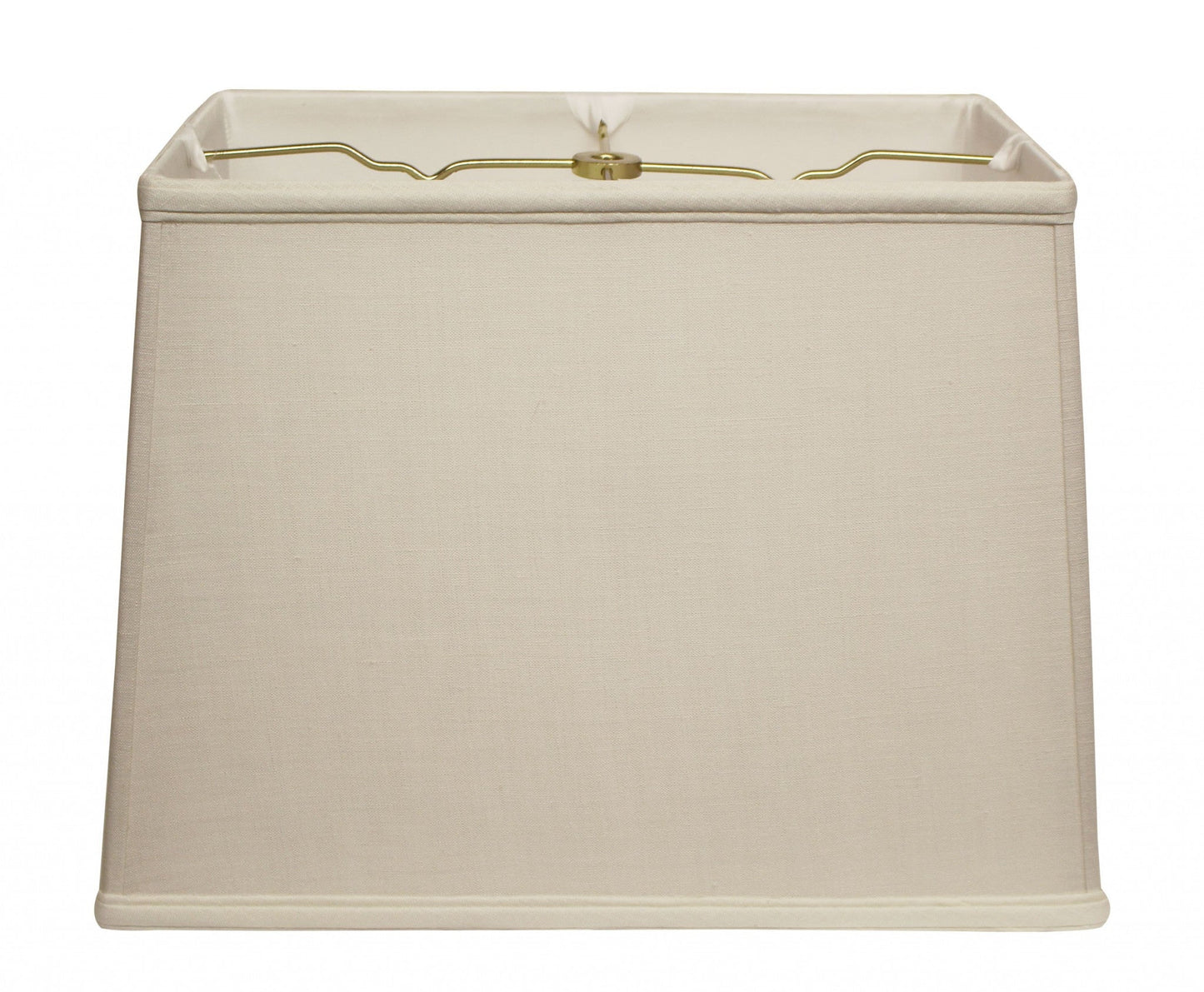 HomeRoots 14" Throwback Rectangle Linen Lampshade in Off White Finish