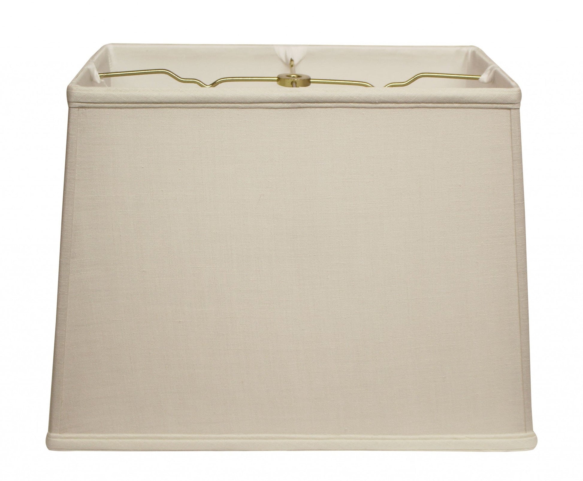 HomeRoots 14" Throwback Rectangle Linen Lampshade in Off White Finish