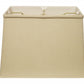 HomeRoots 14" Throwback Rectangle Linen Lampshade in Pale Brown Finish