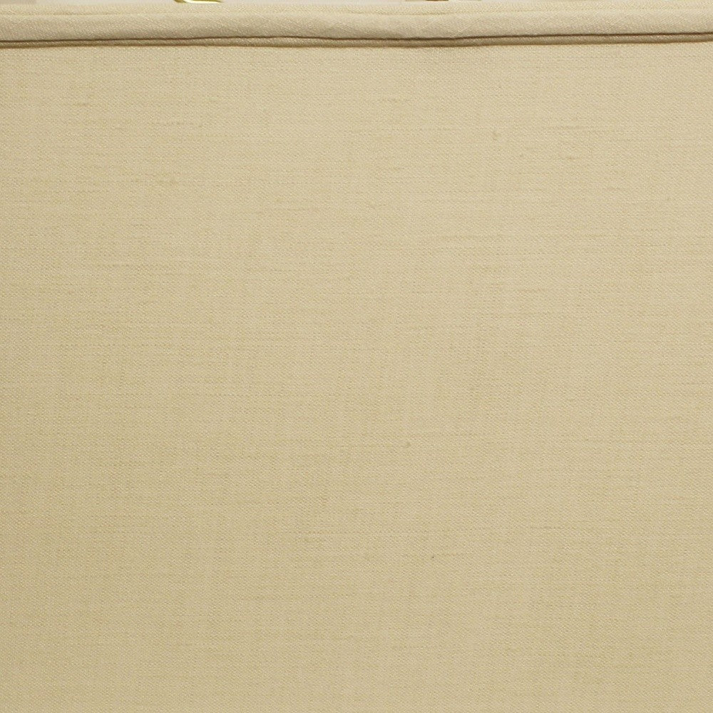 HomeRoots 14" Throwback Rectangle Linen Lampshade in Pale Brown Finish