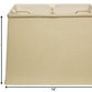 HomeRoots 14" Throwback Rectangle Linen Lampshade in Pale Brown Finish
