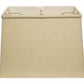 HomeRoots 14" Throwback Rectangle Linen Lampshade in Pale Brown Finish