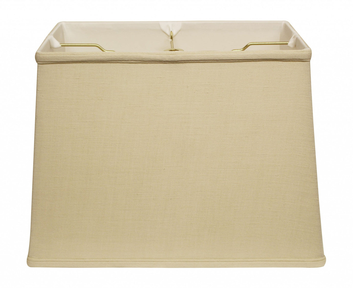 HomeRoots 14" Throwback Rectangle Linen Lampshade in Pale Brown Finish