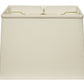 HomeRoots 14" Throwback Rectangle Linen Lampshade in White Finish