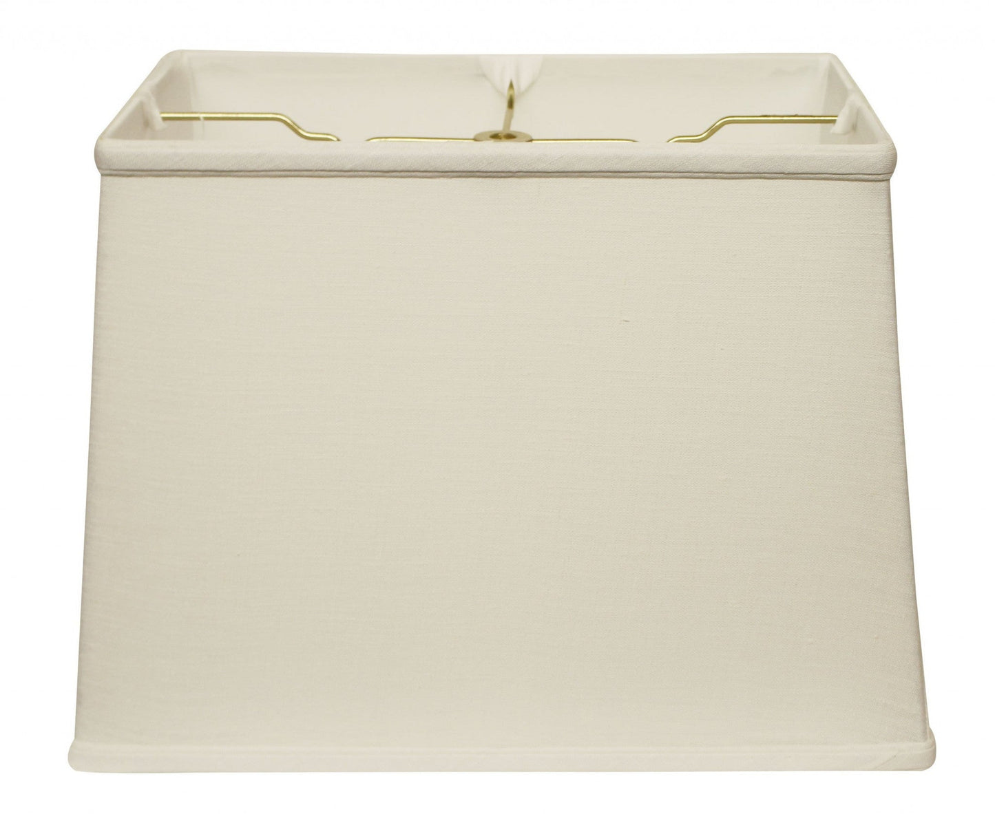 HomeRoots 14" Throwback Rectangle Linen Lampshade in White Finish