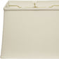 HomeRoots 14" Throwback Rectangle Linen Lampshade in White Finish