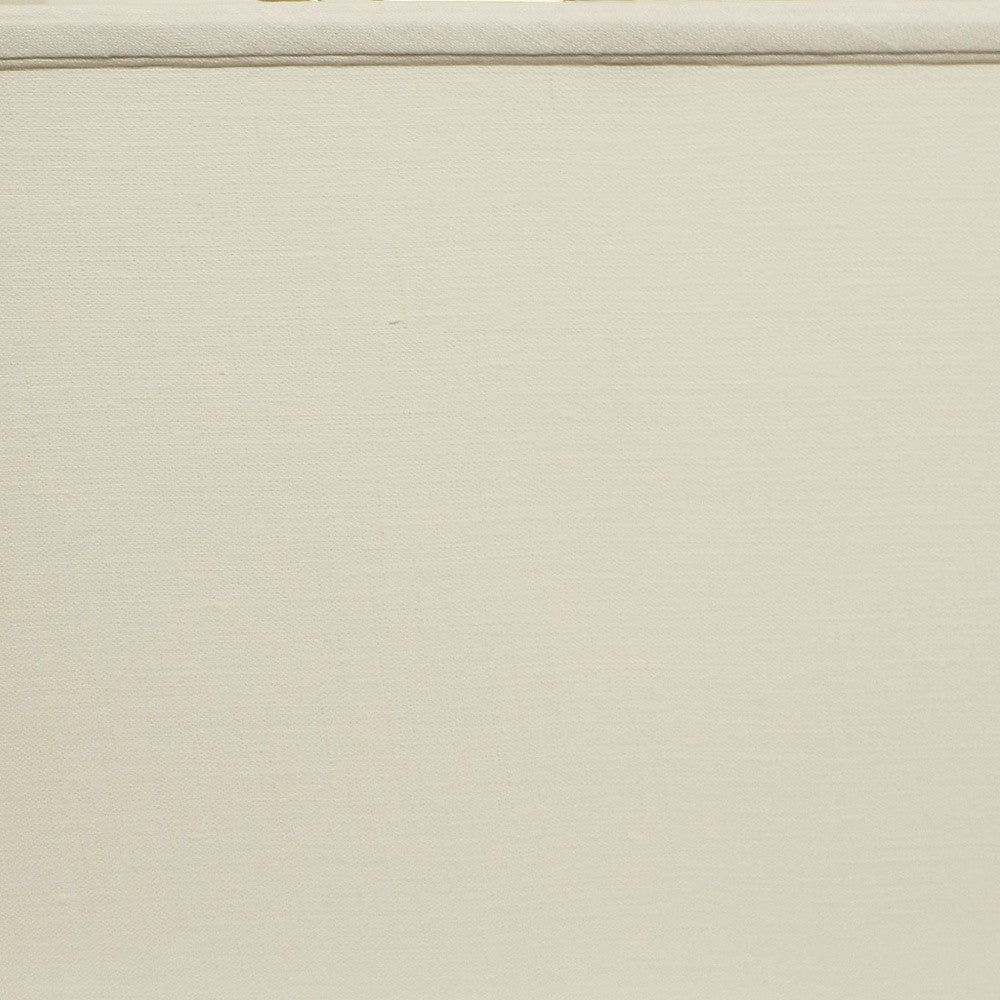 HomeRoots 14" Throwback Rectangle Linen Lampshade in White Finish