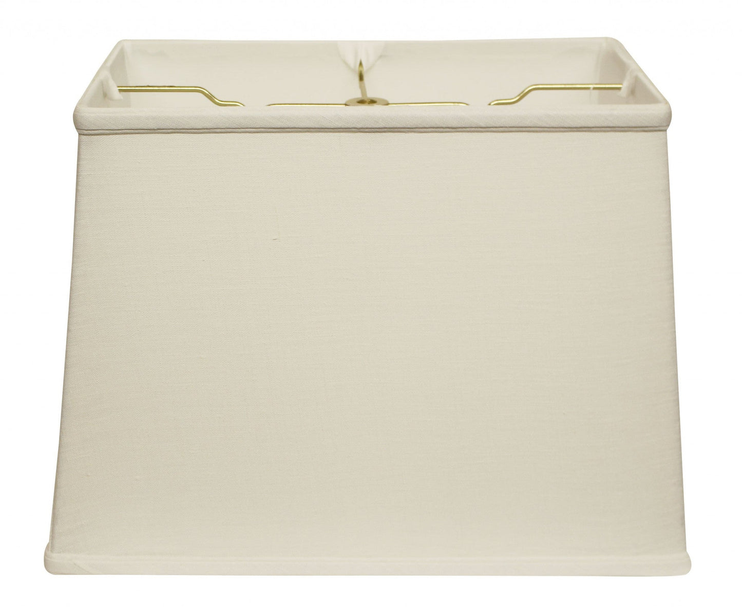 HomeRoots 14" Throwback Rectangle Linen Lampshade in White Finish