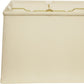 HomeRoots 14" Throwback Rectangle Pongee Silk Lampshade in Ivory Finish