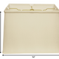 HomeRoots 14" Throwback Rectangle Pongee Silk Lampshade in Ivory Finish