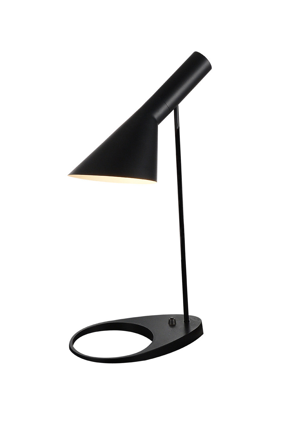 HomeRoots 14" x 22" Metal Table Lamp in Black Finish