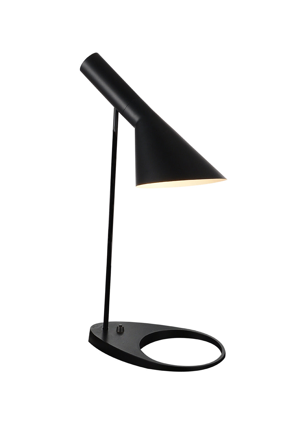 HomeRoots 14" x 22" Metal Table Lamp in Black Finish