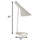 HomeRoots 14" x 22" Metal Table Lamp in White Finish
